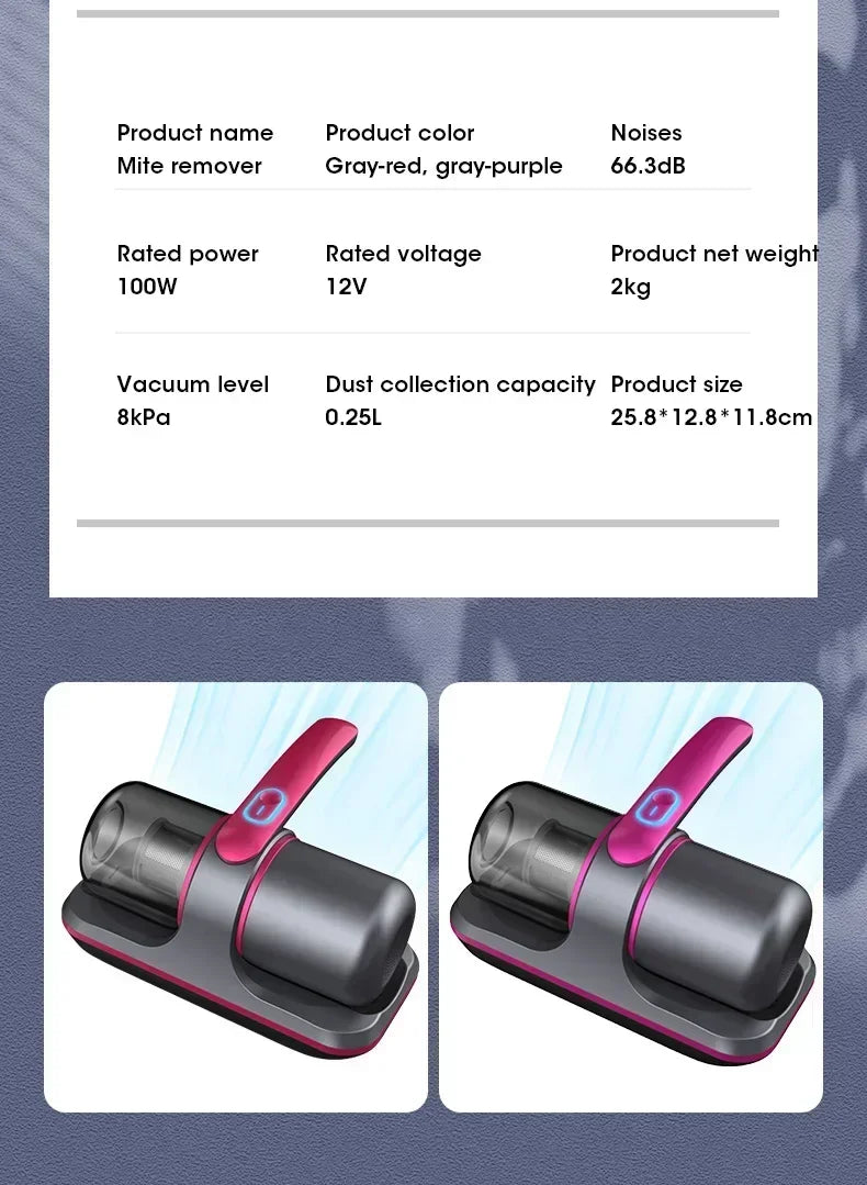 Aspirateur Sans Fil – Nettoyeur Matelas et Vêtements