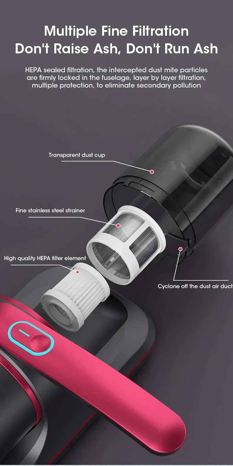 Aspirateur Sans Fil – Nettoyeur Matelas et Vêtements