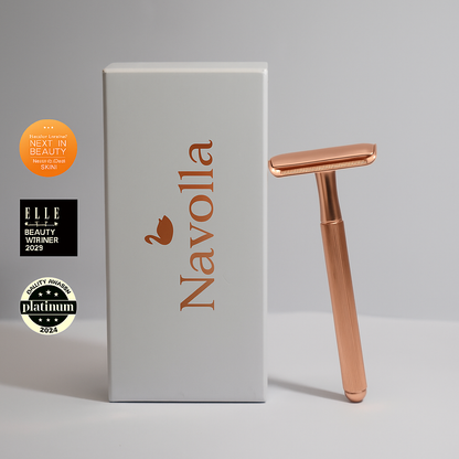 Navolla Rose Gold Safety Razor - Embrace Smooth, Radiant Skin